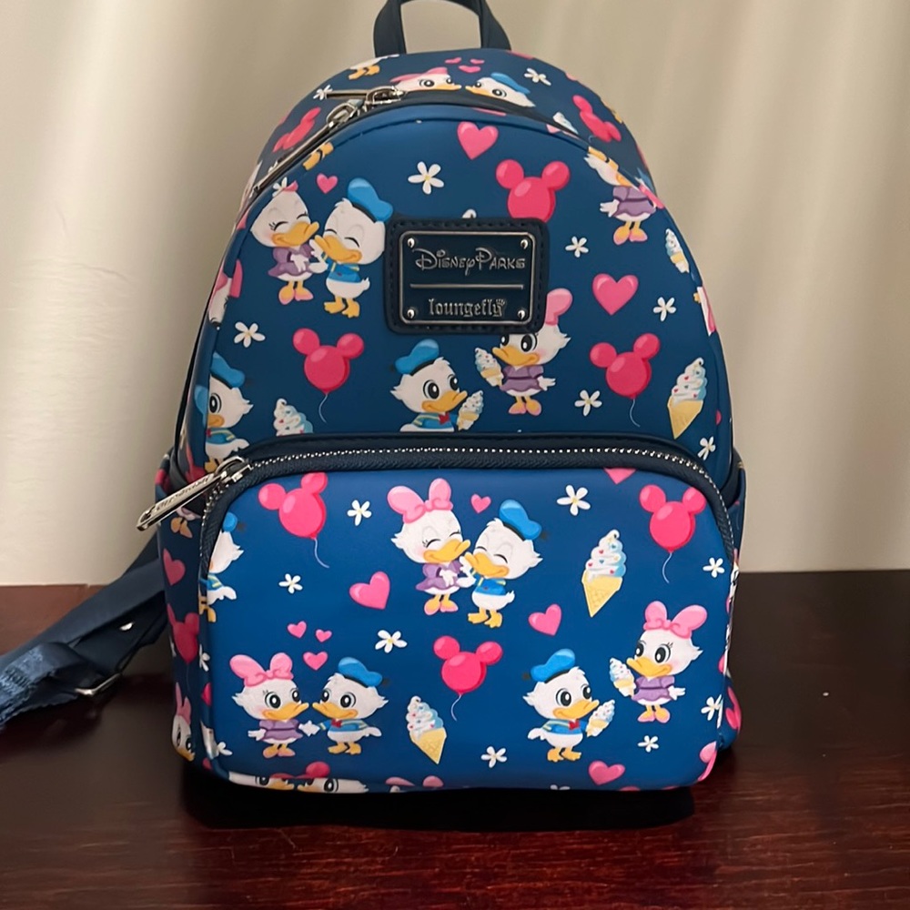 Walt Disney World Parks Loungefly Donald & Daisy Duck Love Mini Backpack